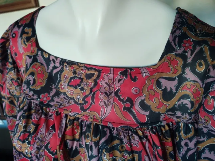 Robe dress vintage rétro automne hiver rouge - photo numéro 3