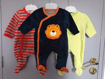 Lot pyjama velours 1 mois