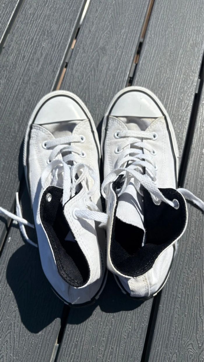 Baskets montantes Converse All star blanches taille 37 - photo numéro 5