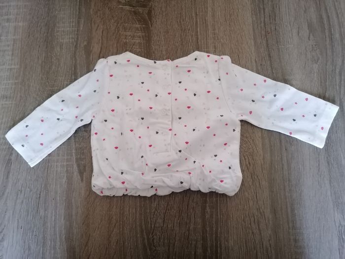 Tee-shirt manche longue blousant 1 mois - photo numéro 2