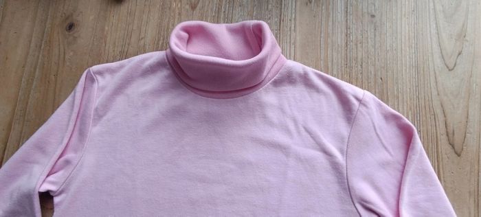 Pull rose col roulé fille 10 ans - photo numéro 2