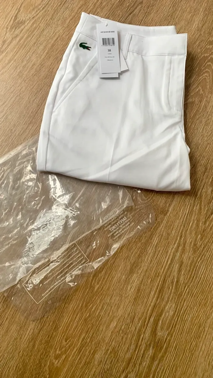 Pantalon Lacoste blanc - photo numéro 4