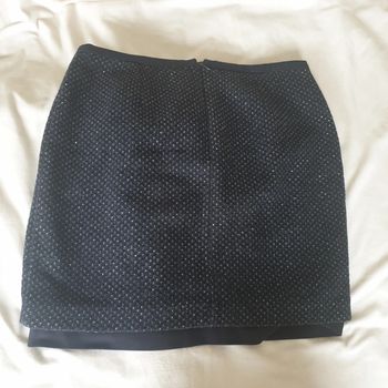 jupe hiver bleu foncé, taille 36, Camaïeu, en très bon état