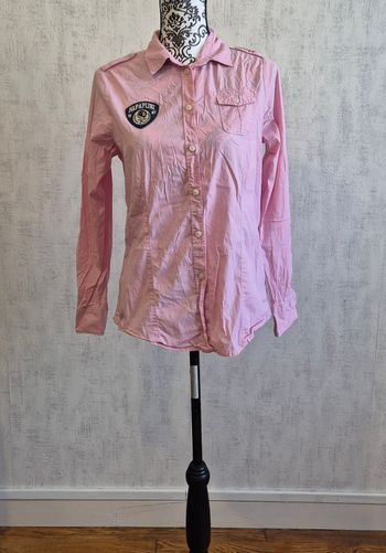 Chemise femme manches longues rose napapijiri taille M 38