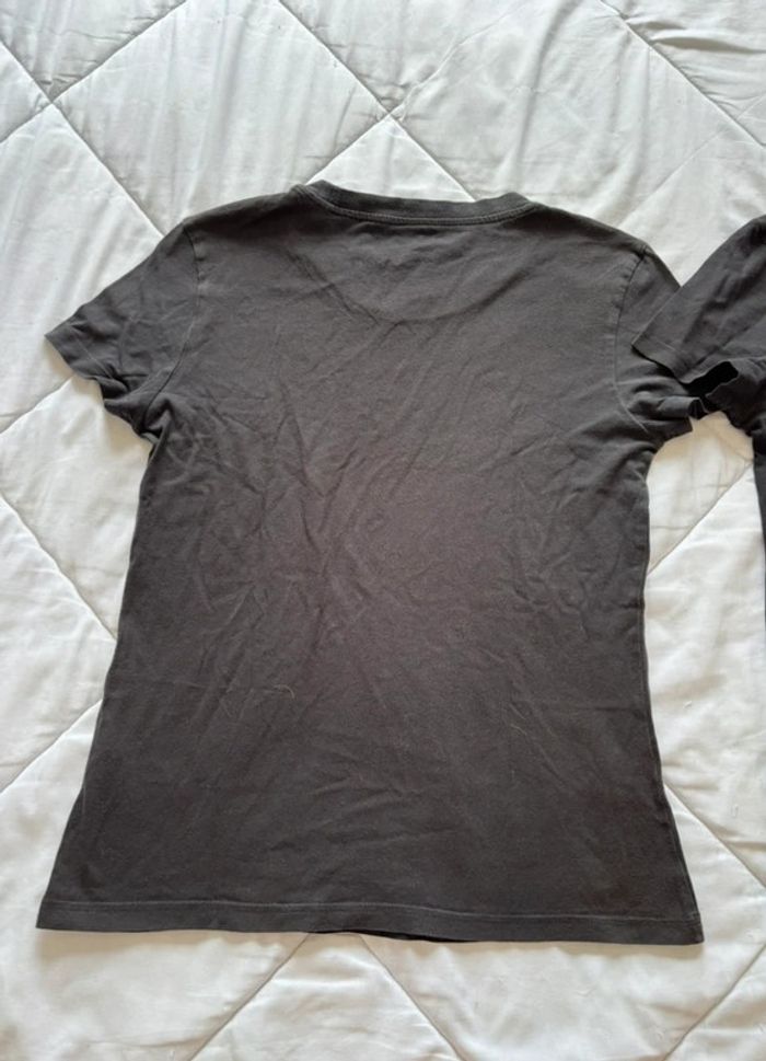 Lot 2 t-shirts Adidas femme S / 36 – noir logo blanc – coton - photo numéro 17