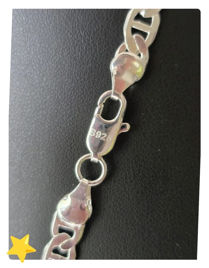 Collier maille marine 5mm 45cm plaquage argent - photo numéro 4