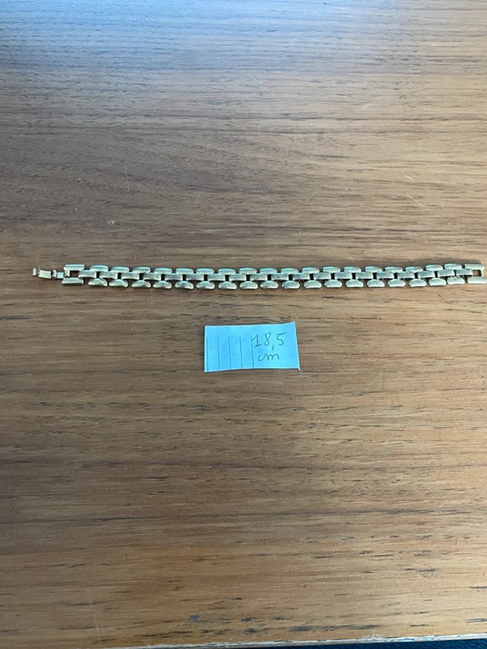 Bracelet maillons dorés vintage 18,5 cm - photo numéro 6