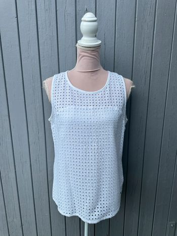Débardeur sans manches blanc doublé été léger voodoo