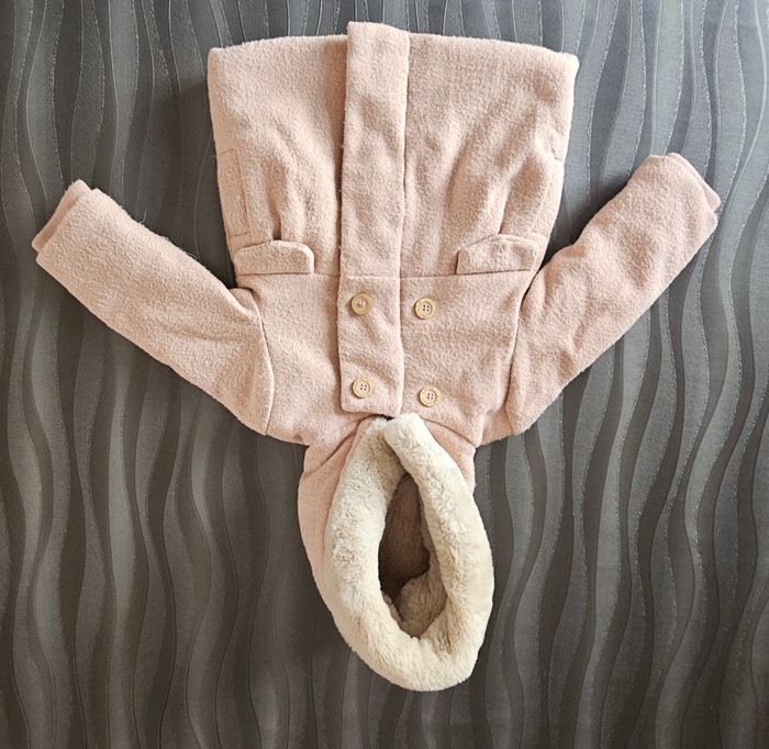 Manteau d'hiver à capuche fourrée 18 mois  80 cm Mes petits cailloux