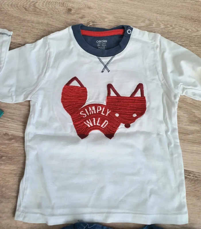 Lot de 5 tee-shirts 18 mois obaibi zara et autre - photo numéro 9
