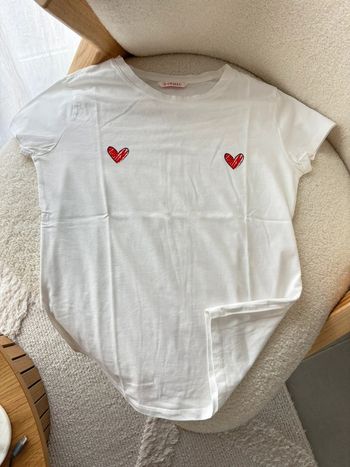 T-shirt camaïeu cœur taille s