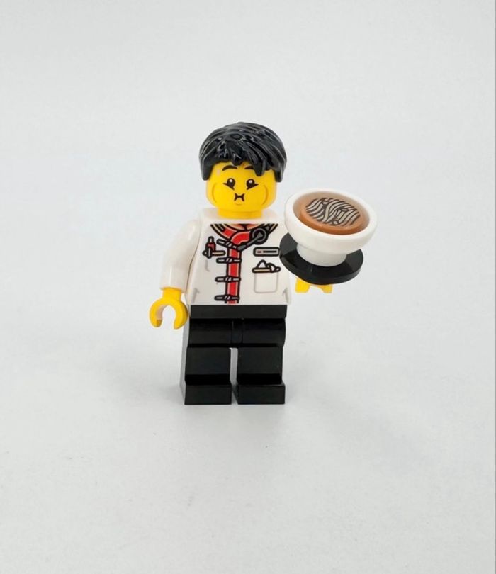 Lego Figurines Nouvel An Chinois : Serveur en Restaurant (tête double expression) - NEUF - photo numéro 2