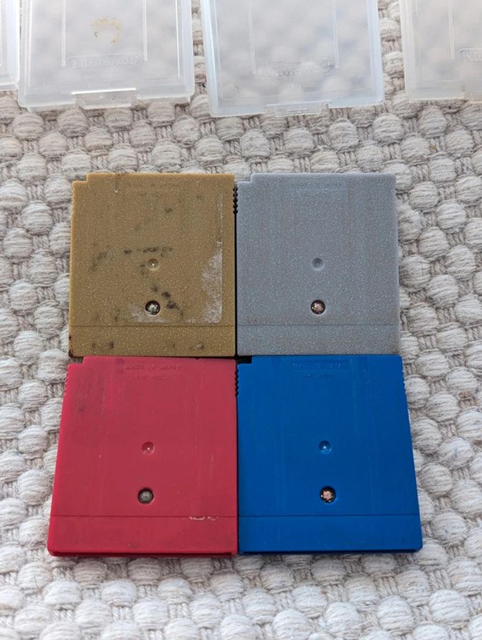 Lot 4 jeux Pokémon (Rouge, Bleue, Or et Argent) Nintendo GameBoy Fr Authentiques - photo numéro 2