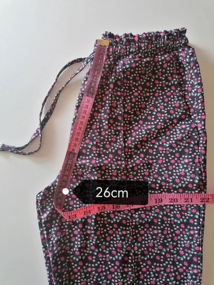 Pantalon polyester noir fleuri 36 Kiabi - photo numéro 10