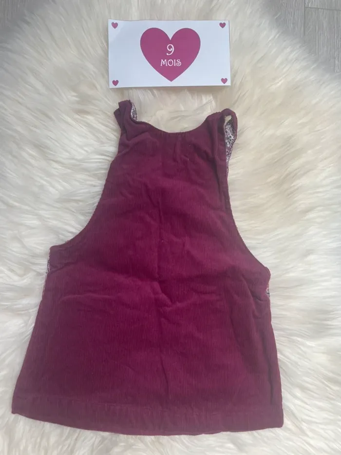 9 mois - robe velours prune - photo numéro 4