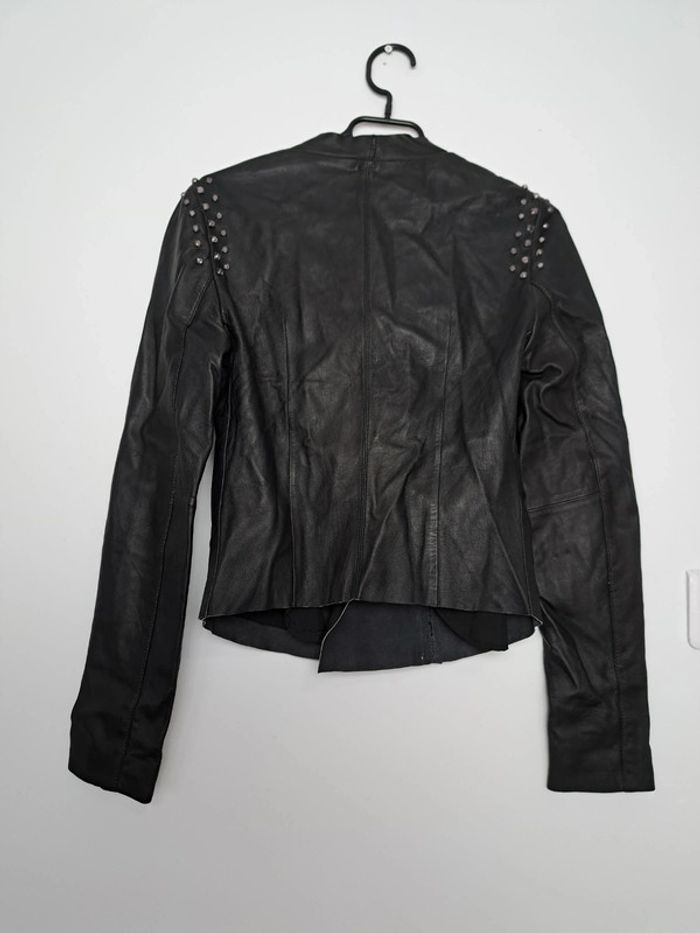Zara noir veste moto femme 34 - photo numéro 2