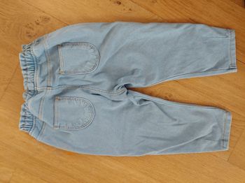 Pantalon paperbag zara bleu jean