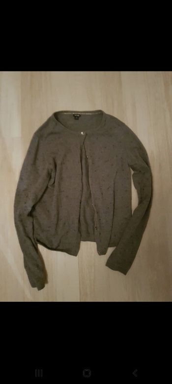 Gilet fin fille gris foncé