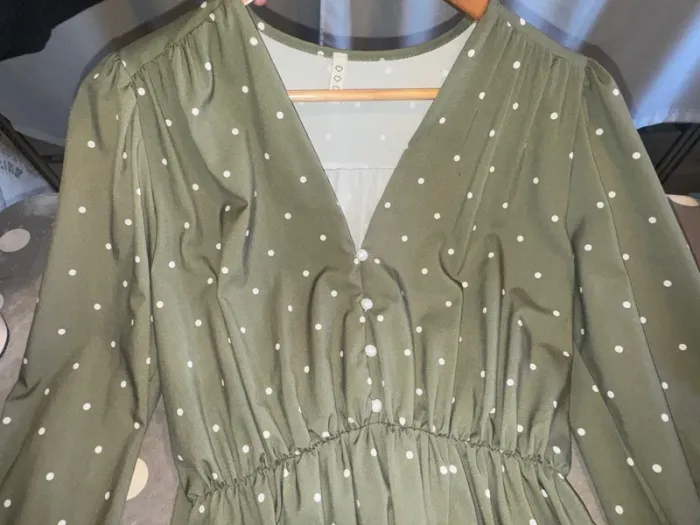 Robe verte à pois Hello Moon Shop - photo numéro 2