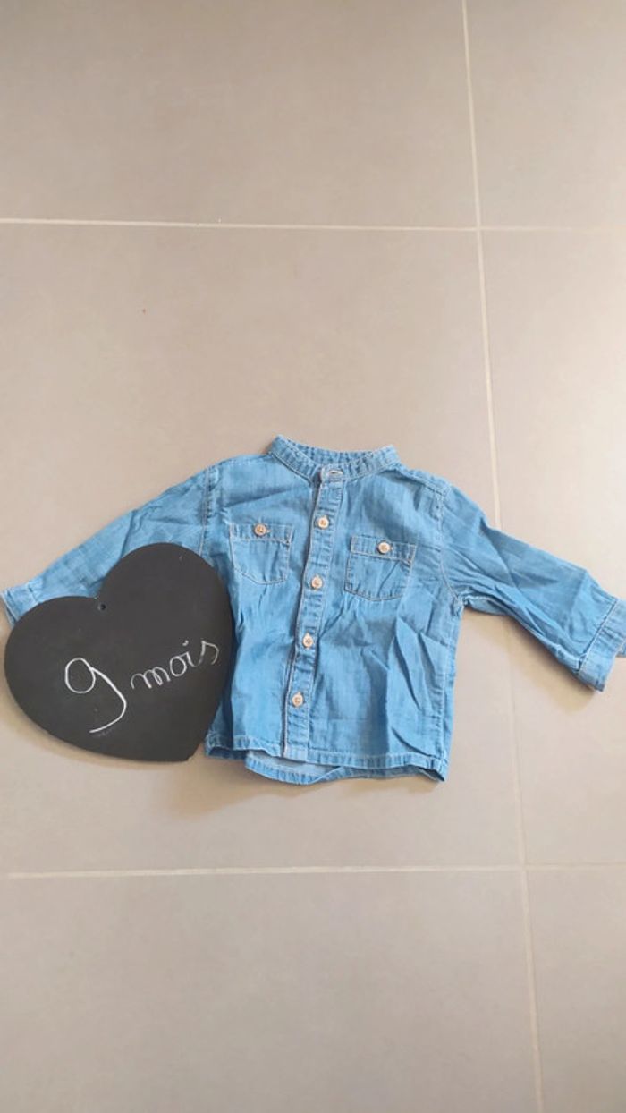 Chemise manches longues en jeans