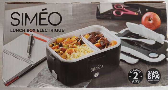Lunch box Noir SIMEO Electrique LBE195 Neuf et Complet 35W prise EU 1,5L