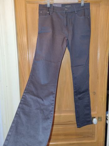Pantalon droit gris en coton taille 46 Primo & Secondo neuf
