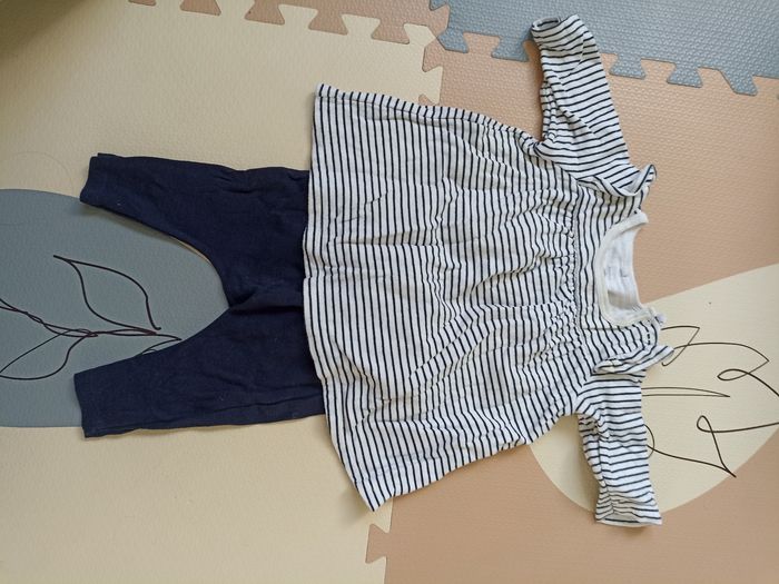 Ensemble marinière petit bateau 6 mois