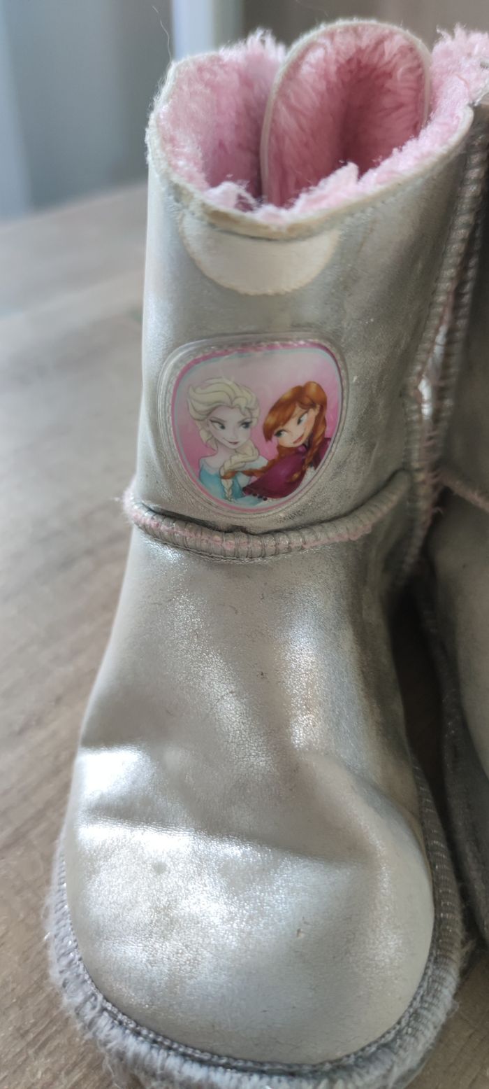 Bottine grise et rose la reine des neige taille 30 pour fille - photo numéro 3