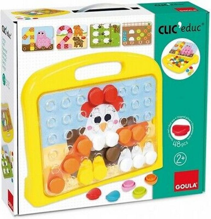 GOULA MOSAÏQUE ANIMAUX DE LA FERME CLIC EDUC 48 PIECES 53443 - photo numéro 2