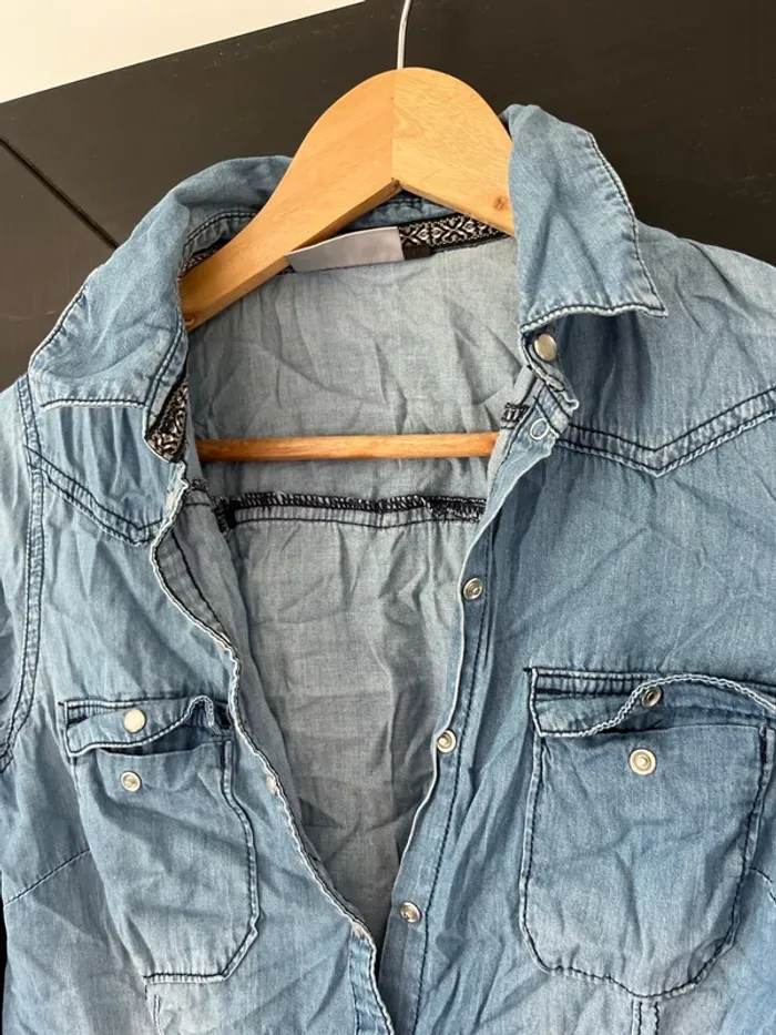 Chemise en denim souple Kiabi - photo numéro 3