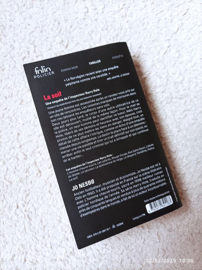 La soif - inspecteur Harry Hole / Jo Nesbo - photo numéro 2