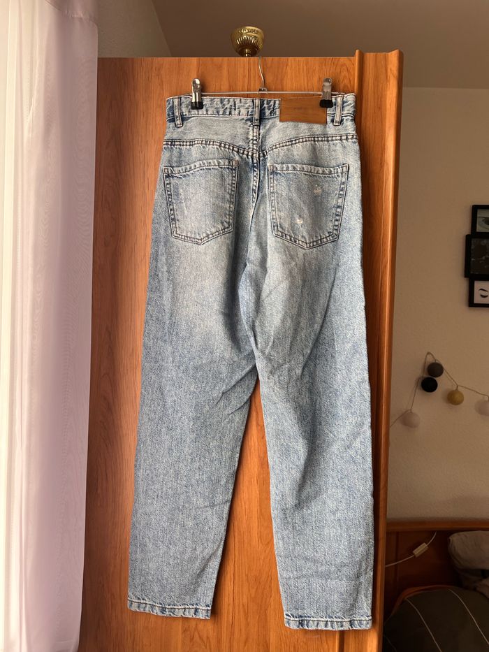 Jean droit coupe Mom fit bleu clair FB Sister taille XS-34 - photo numéro 2