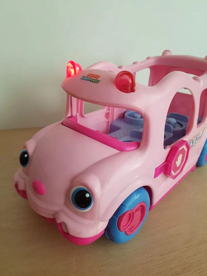 Fisher price car scolaire rose, sonore et lumineux Little people de Fisher Price - photo numéro 17