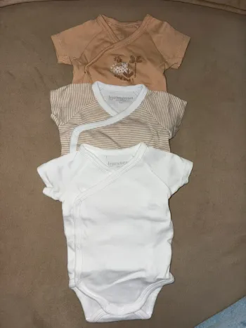 Lot de 3 bodies cache cœur