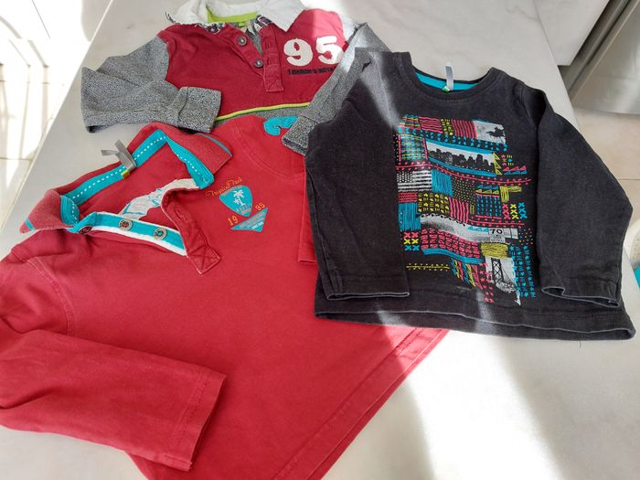 Lot 3 polos garçon 2 ans manches longues