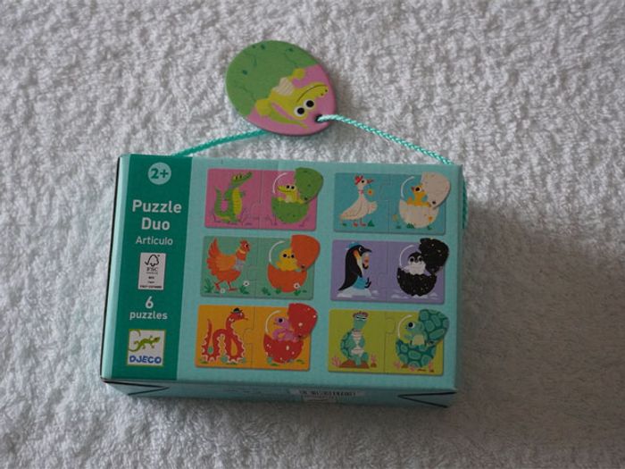 Jeu "Puzzle Duo Articulo Les oeufs rigolos" Djeco pour enfants (2 ans +) - photo numéro 2