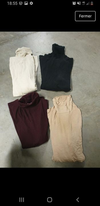 Superbe lot cols roulés  vintage S