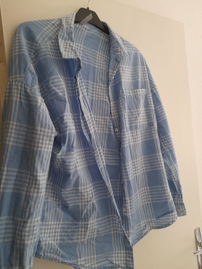 Chemise femme bleu à carreaux - photo numéro 3