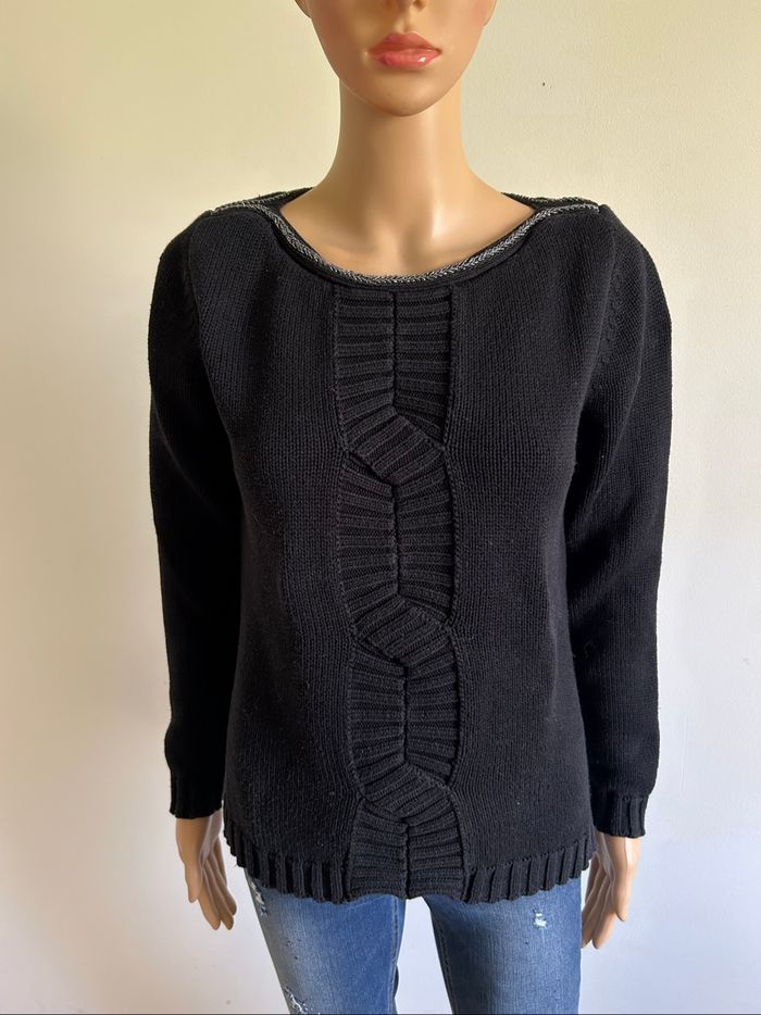 Pull noir à manches longues Miss Captain taille 1 TBE