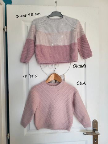 2 pulls hiver okaidi et c&a