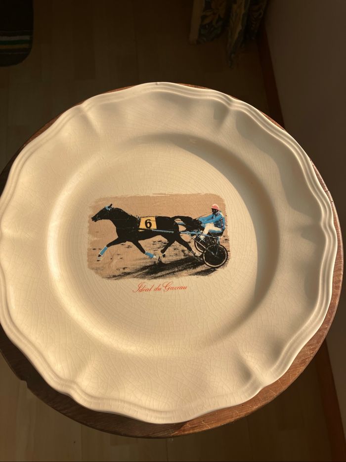 Jolie assiette plate de décoration-Sarreguemines-Idéal du Gazeau - photo numéro 2