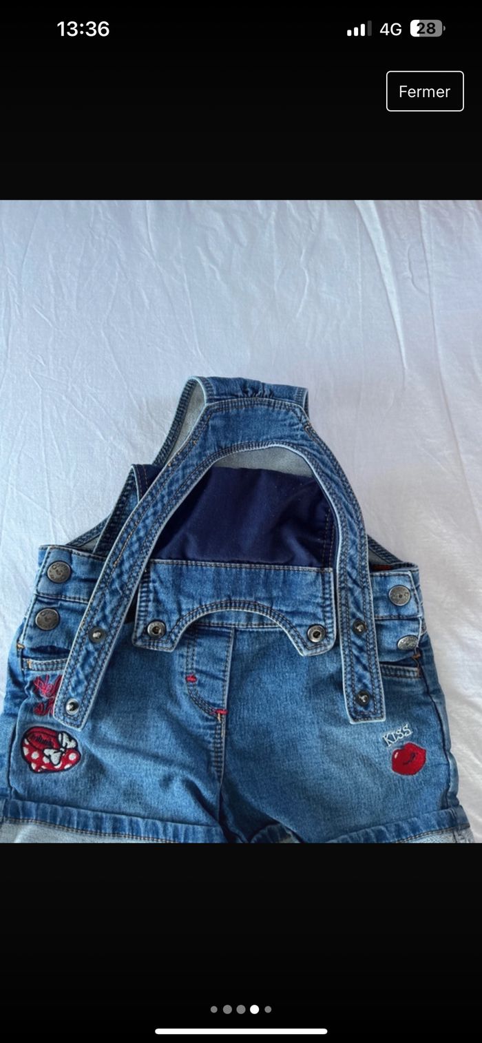 Salopette jean Minnie 4 ans - photo numéro 4