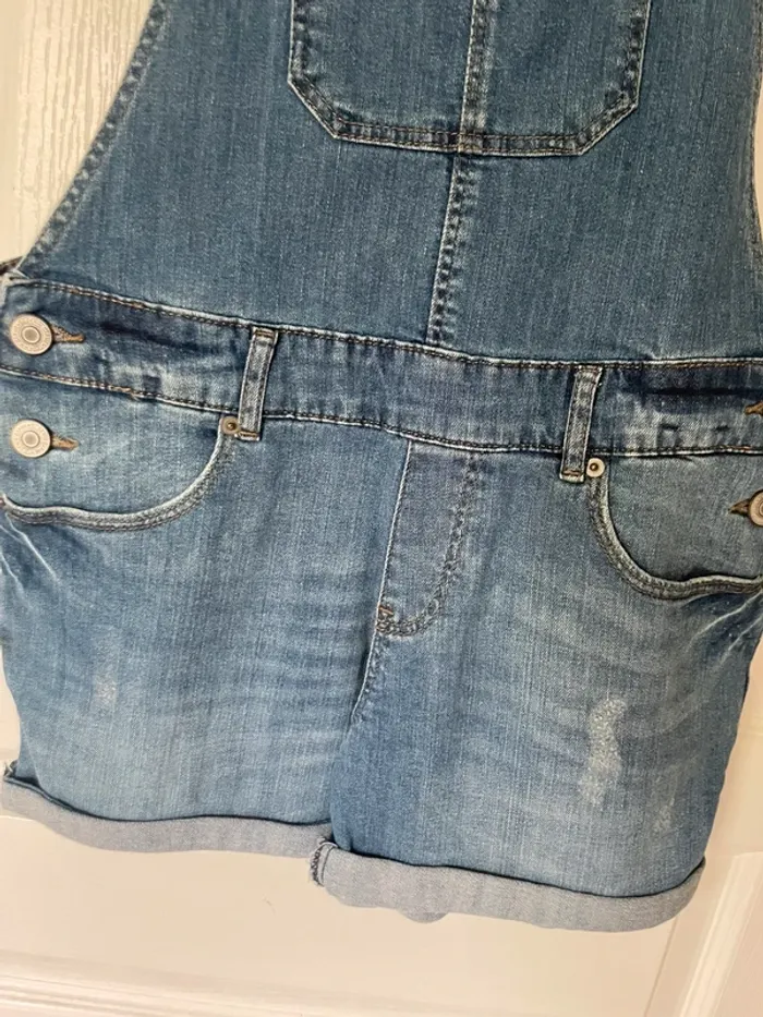 Salopette short en jean Camaïeu - photo numéro 2