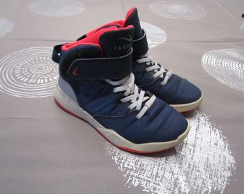 Sneakers Basket haute à velcro scratch pour enfant fille Pointure 35 bleu