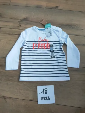 Tshirt fin garçon 18 mois manches longues.
