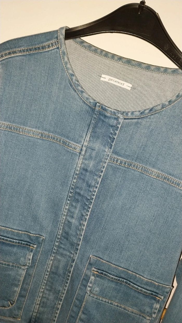 Veste/ blouson en jean/ denim original Promod état neuf Taille 38 - photo numéro 15