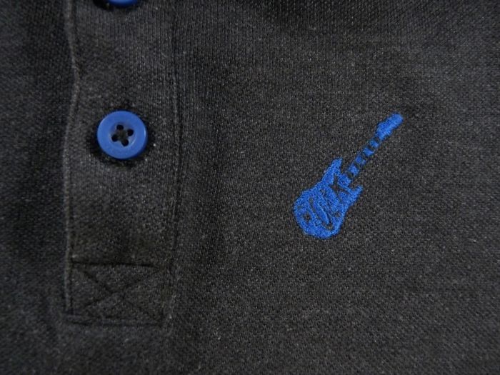 Tee-shirt polo manches longues gris bleu guitare Du Pareil Au Même 3 ans 98 cm garçon - photo numéro 2