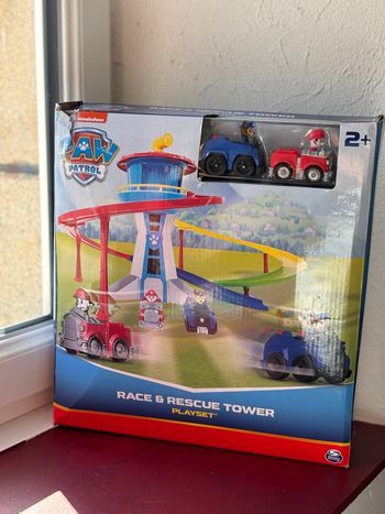 Race & rescue Tower - pat patrouille circuit - Paw patrol - 2 véhicules