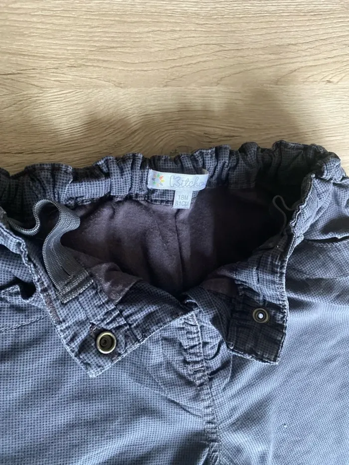 Pantalon gris foncé bébé fille 18 mois Kitchoun - photo numéro 3