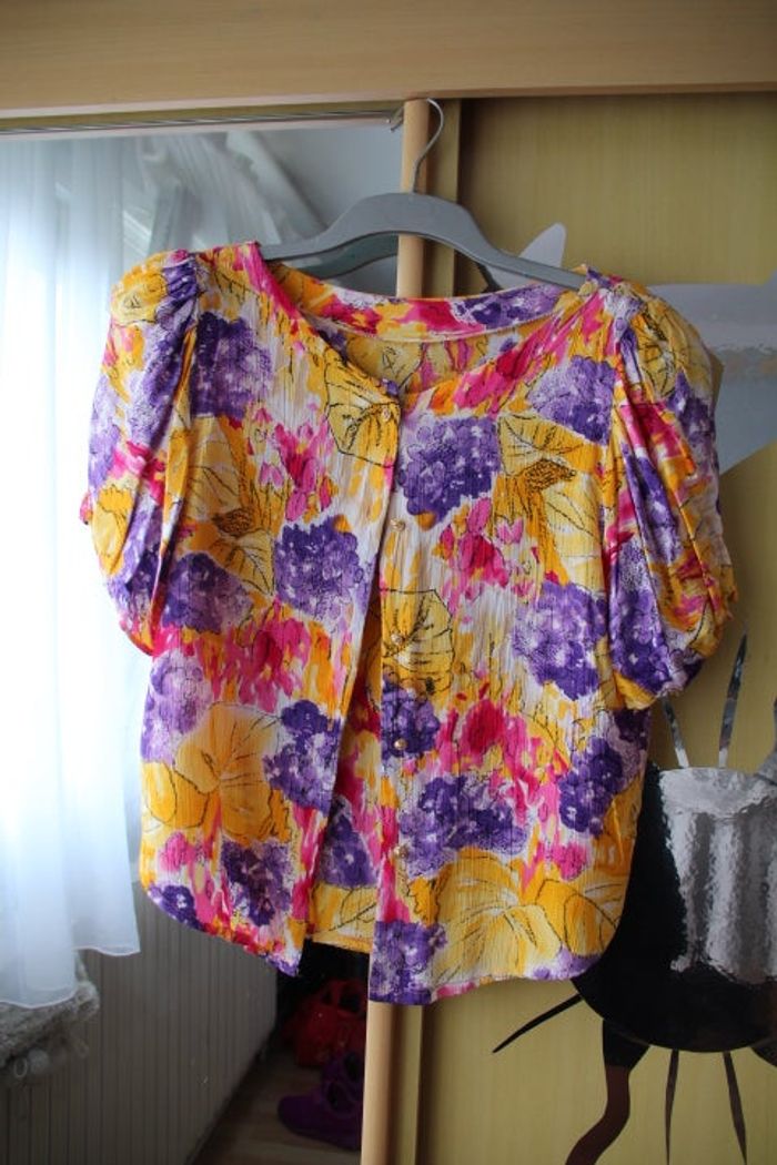 Chemisier Jaune/Rose/Violet